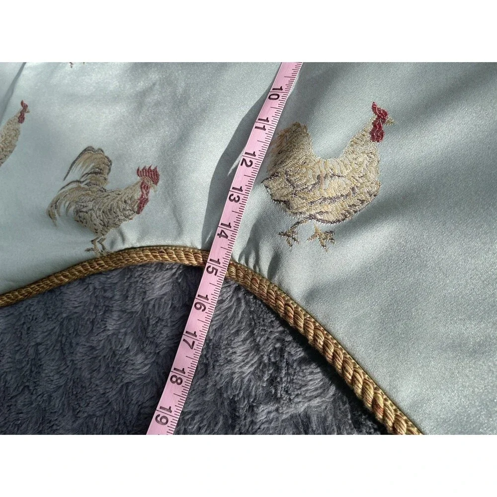 Farmhouse Kitchen Scalloped Valance Rooster Chicken Country Farmhouse Rustic 45”